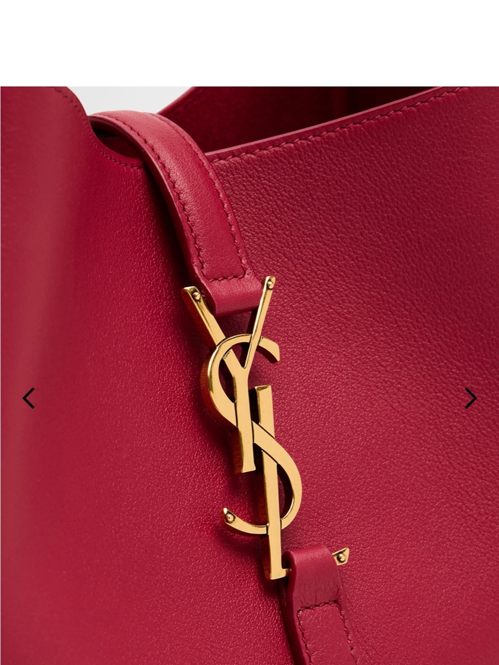 Le 5 A 7 small shoulder bag smooth supply leather cherry jam - Picture 5 of 6